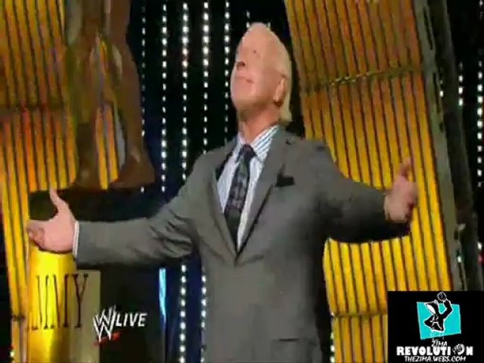 Ric flair returns to wwe 2012 on WWE RAW slammy awards
