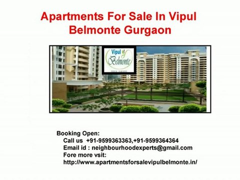 Apartments For Sale In Vipul Belmonte call @ 9599363363