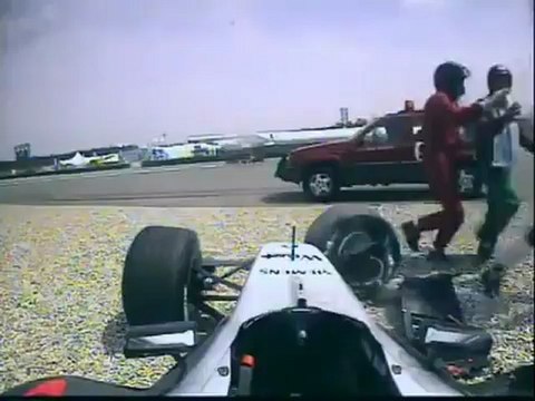 Germany GP 2004 Kimi crash and angry hockenheim