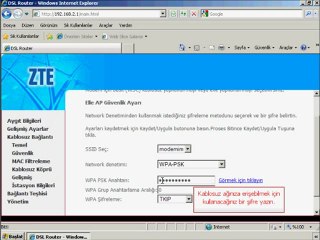 ZTE ZXV10 w300s Adsl Modem Kurulumu