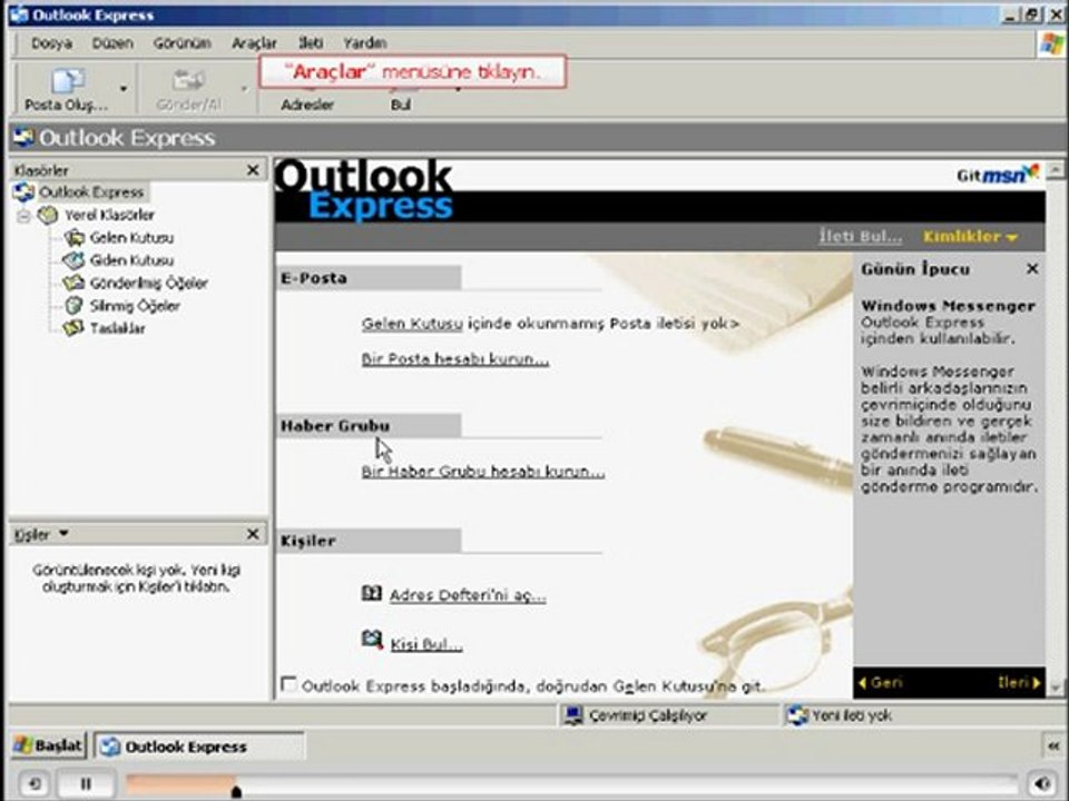 TTNET Mail Outlook Express ayarları