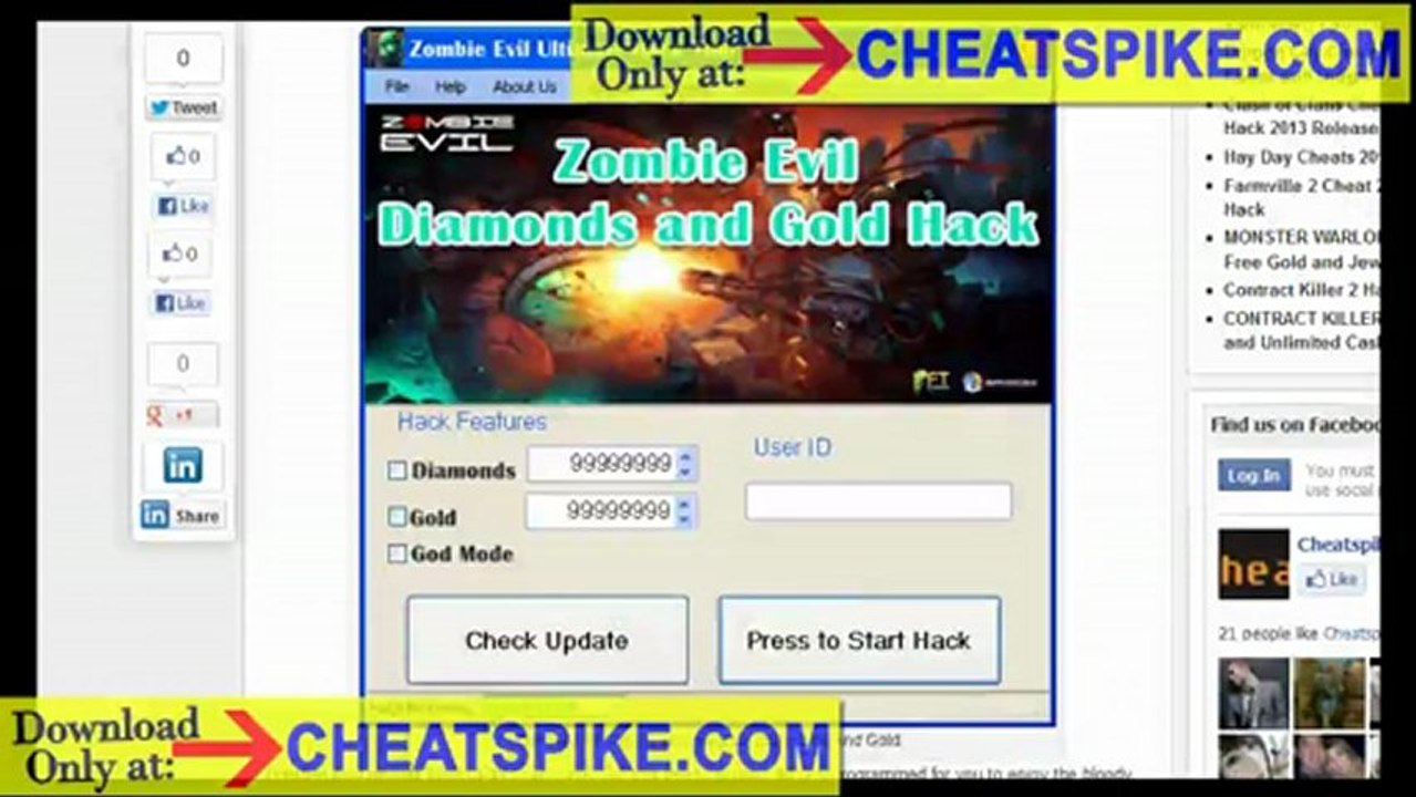 Zombie Evil Hack for unlimited Gold and Diamonds - iPad V1.02 Cheat for Zombie Evil