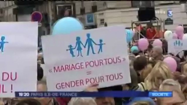 17/11/12, 19/20 Paris Ile de France, Manifestation à Paris - La Manif Pour Tous