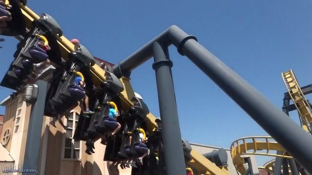 Batman The Ride Off-ride (HD) Six Flags Over Texas