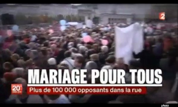 17/11/12 Les opposants au mariage homosexuel au 20H de F2 - La Manif Pour Tous