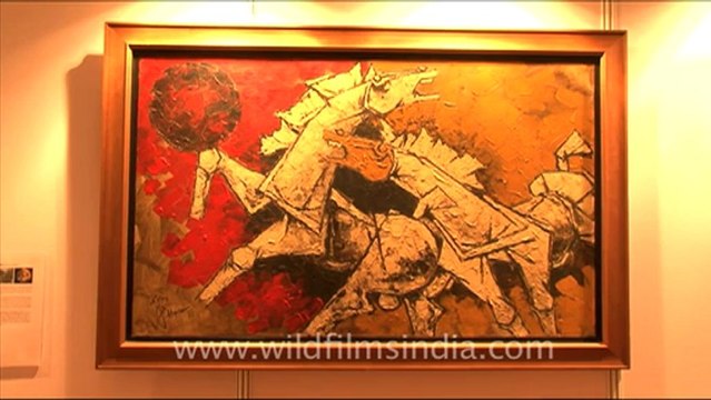 1192.Painting of M F Hussain.mov