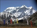 1195.Prayer flags on Sikkim's Gurudongmar Plateau.mov