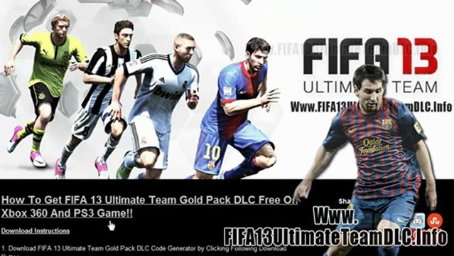 Get Free FIFA 13 Ultimate Team Gold Packs DLC Free Tutorial