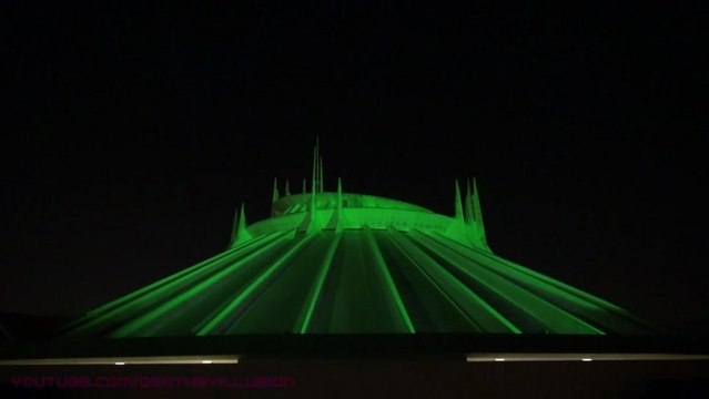 Space Mountain Dome Animations (HD) Halloween Time Disneyland California
