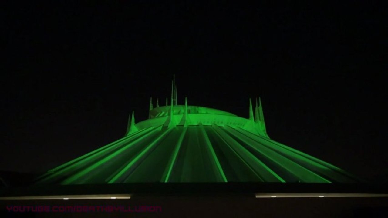 Space Mountain Dome Animations (HD) Halloween Time Disneyland California