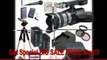 Sony NEX-VG20H Interchangeable Lens HD Handycam Camcorder With Sony 18-200mm E-mount Lens + Interview Package - Includes: Wireless Lapel & Handheld Microphone Set, 3 Piece Filter Kit (UV,CPL,FLD), 32GB SDHC Memory Card, Card Reader, Full Size Tripod, 2 Re