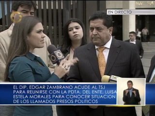 Diputado Edgar Zambrano presentó a presidenta del TSJ casos de presos políticos