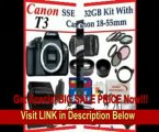 Canon EOS Rebel T3 (1100d) SLR Digital Camera w/ Canon 18-55mm Lens   2 Extra Lens   Close Up Kit   2 Batteries and charger   Hdmi Cable   32gb Sdhc Memory Card   Soft Carrying Cases   Tripod & Much More !!