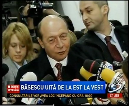 TRAIAN BASESCU SI MINCIUNA PROPAGANDEI CU VESTUL SI ESTUL LA ALEGERI