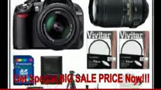 Nikon D3100 Digital SLR Camera & 18-55mm VR + 55-300mm VR Lens with 16GB Card + Filters + Case + Tripod + Accessory Kit