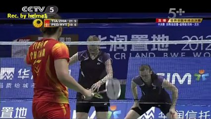 BWF Superseries Finals 2012~ WDSF ~ PED/RYT[DEN] vs TIA/ZHA[CHN] ~ Part 2