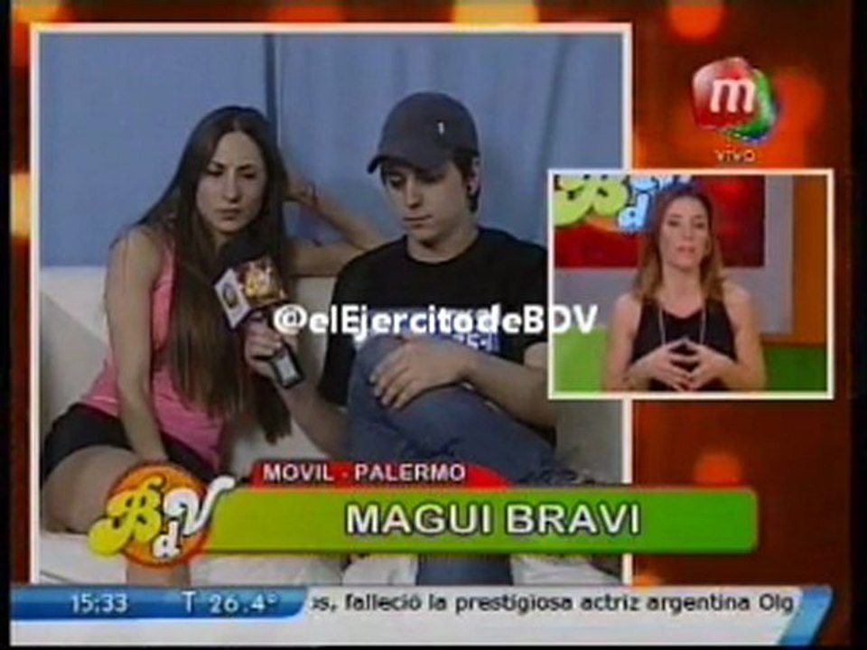 Magui Bravi en el móvil de BDV antes de la Semifinal