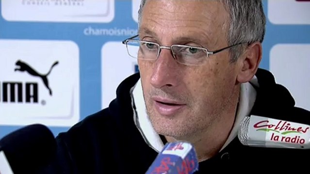 Conférence de presse Chamois Niortais - CS Sedan : Pascal GASTIEN (NIORT) - Laurent GUYOT (CSSA) - saison 2012/2013