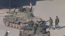 Syrian Army Tanks & Infantry Entering Daraa