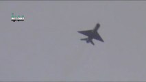 Syrian Assad Mig-21 Dropping Two Bombs on Rebels