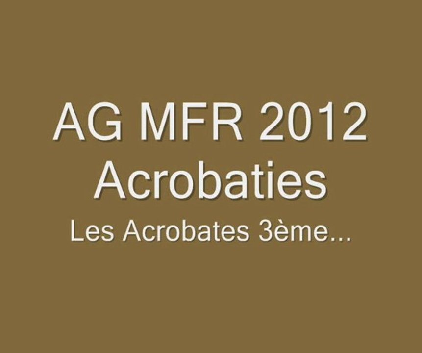 AG MFR 2012 Acrobates