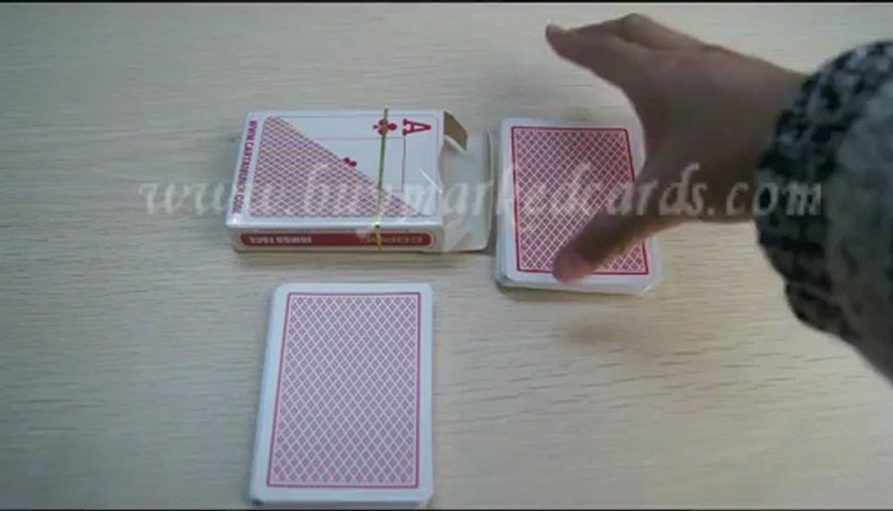 MARKED-POKER--Copag-100%plastic-jumbo-face-Red--Card-Cheating-tricks