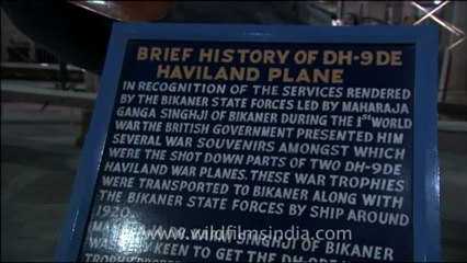 1574.Haviland Plane in Junagarh Fort, Bikaner.mov