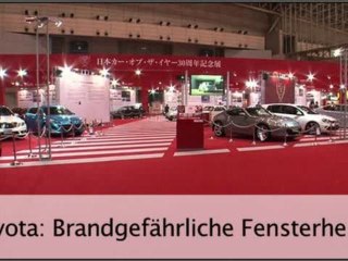 Brandgefährliche Fensterheber - Toyota ruft 7,4 Mio Autos zurück