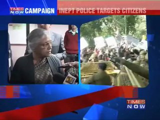 Water canon used to disperse protestors