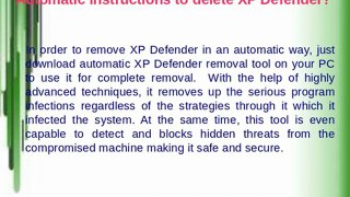 Delete XP Defender - Easy Deletion Of Rogue Anti-Spyware