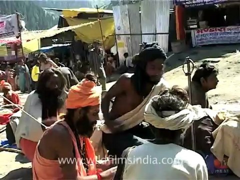 2203.Sadhu smoking a chillum during Amarnath Yatra.mov