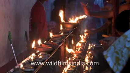2247.Lighting lamps, Kamakhya temple, Guwahati.mov