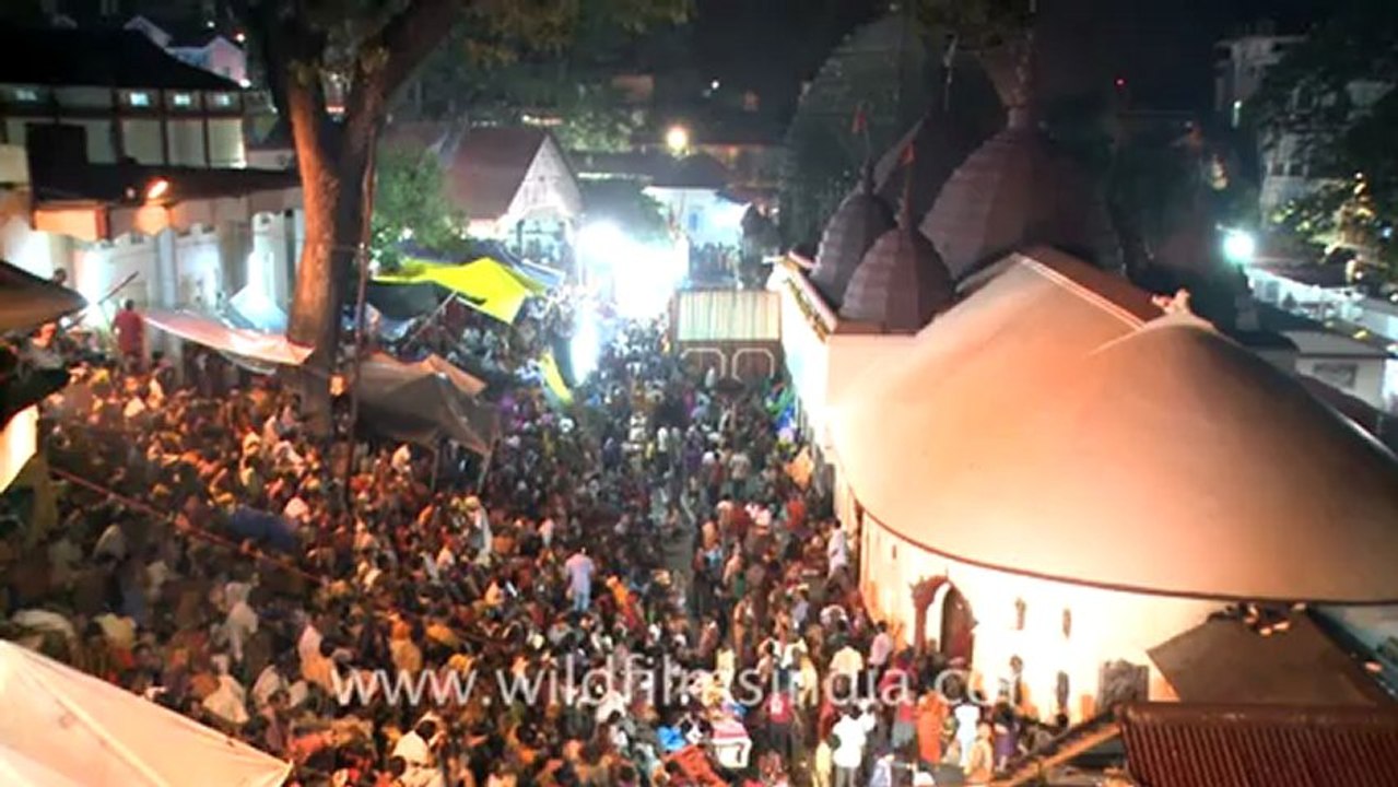 2293.Devotees singing and dancing ar Kamakhya temple.mov