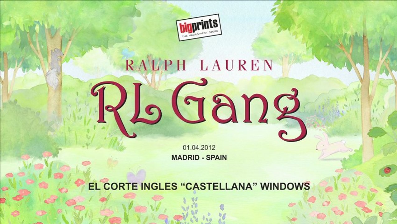 Ralph Lauren Gang Instalacion de escaparates y vinilos en El Corte Ingles