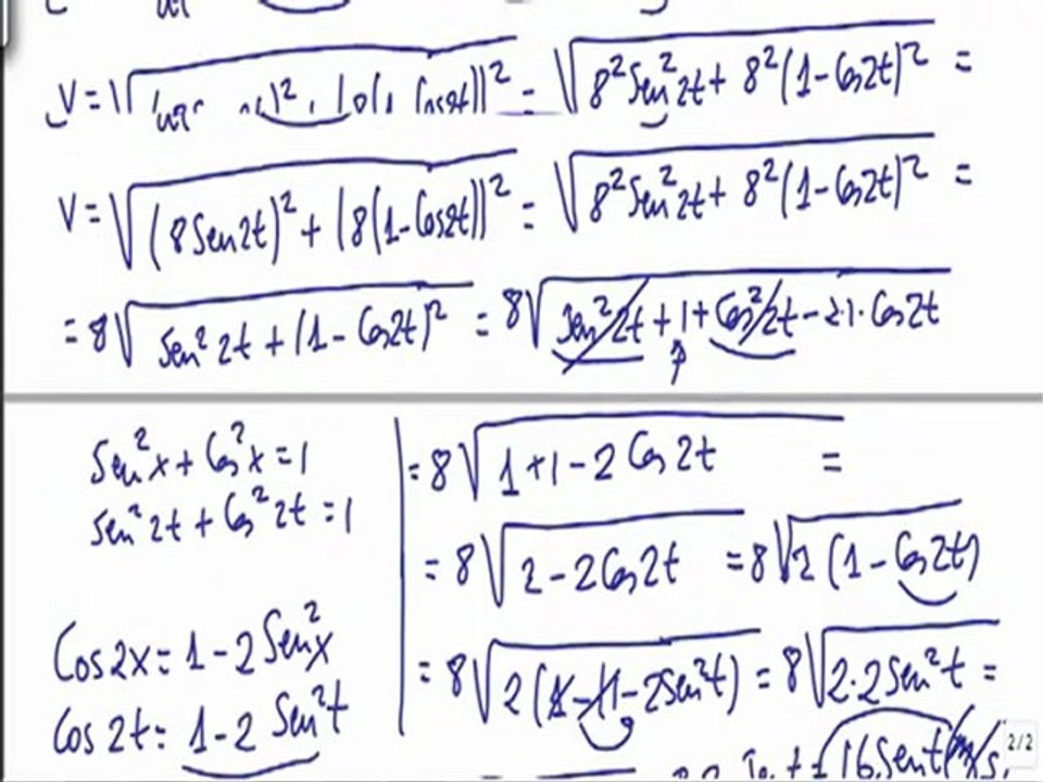 Problema resuelto de cinematica (18) vector velocidad aceleracion normal y radio curvatura
