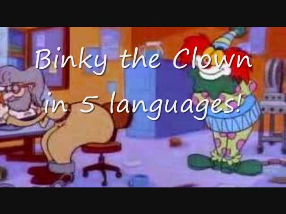 Garfield and Friends: Binky the Clown in 5 Languages