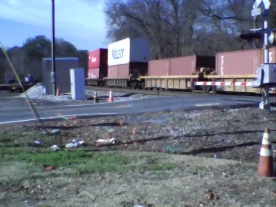 Norfolk Southern stack train out of Whitaler Yard through Mableton Ga.