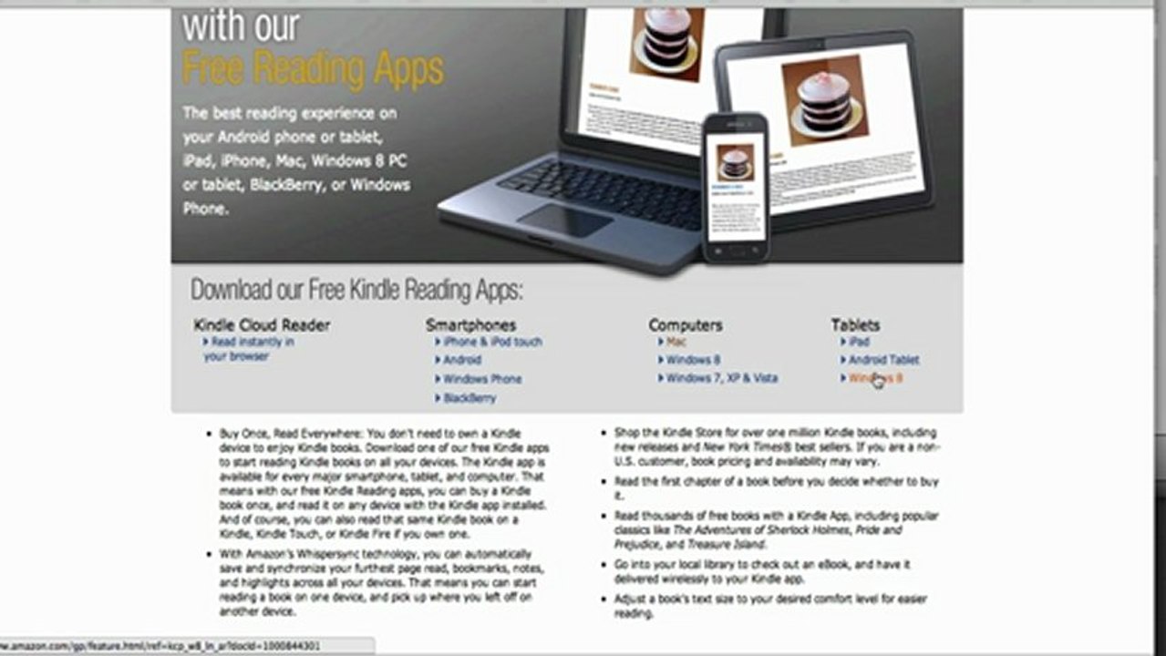How to read a Kindle book on a mac or pc