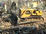 Slums being demolished in New Delhi