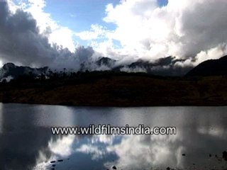 Clouds over Madhuri Lake in Tawang, Arunachal Pradesh