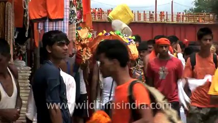 Kanwarias in Haridwar