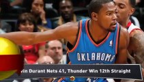 Thunder Stay Hot; Bobcats' Skid Hits 13