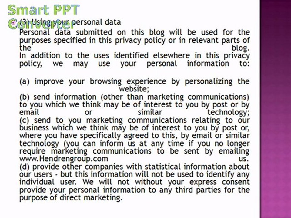 Hendren Group Tokyo Japan Privacy Policy
