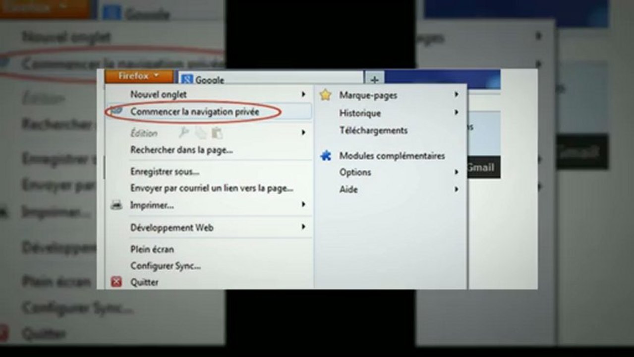 Navigation privée Mozilla Firefox