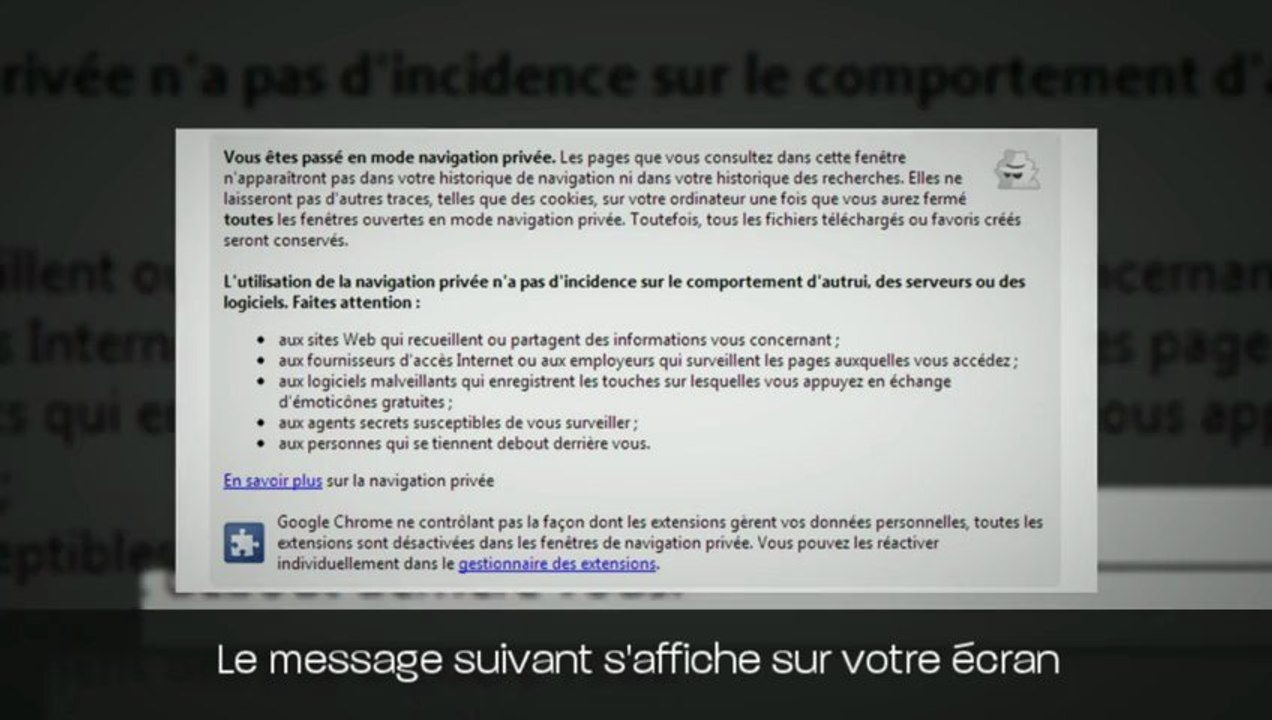 Navigation privée Google Chrome