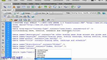 Adding Meta Tags to website