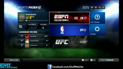 Sports Picks Xbox 360 App
