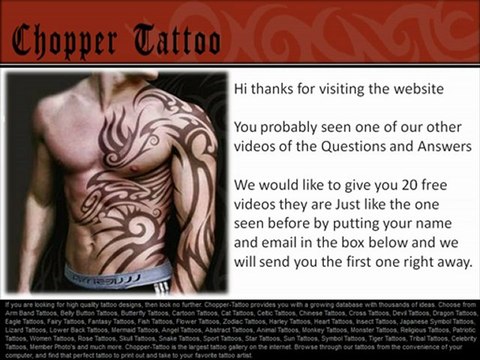 Tattoos With Meaning - 20 Free Chopper Tatto FAQ video subscription series.mp4