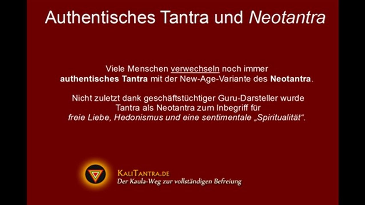 Auhentisches tantra und neotantra