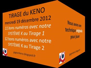 tirage KENO systeme K pour gagner